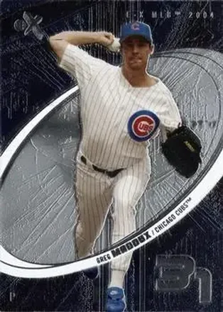 2004 Fleer E-X #8 - Greg Maddux - Chicago Cubs