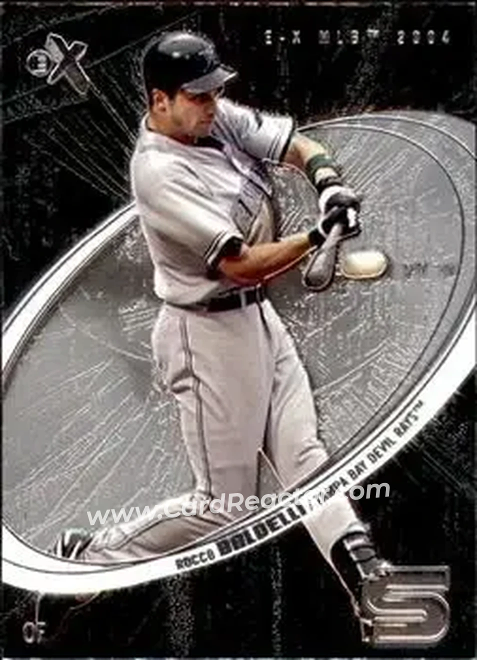 2004 Fleer E-X #35 - Rocco Baldelli - Tampa Bay Devil Rays - Front