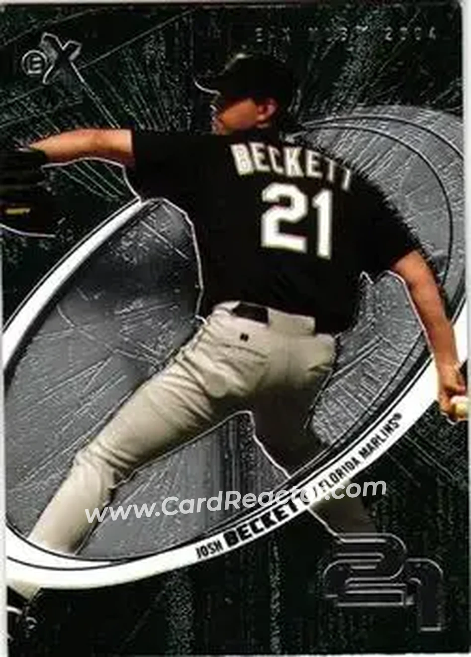 2004 Fleer E-X #40 - Josh Beckett - Florida Marlins - Front 2004 Fleer E-X #40 - Josh Beckett - Florida Marlins - Front