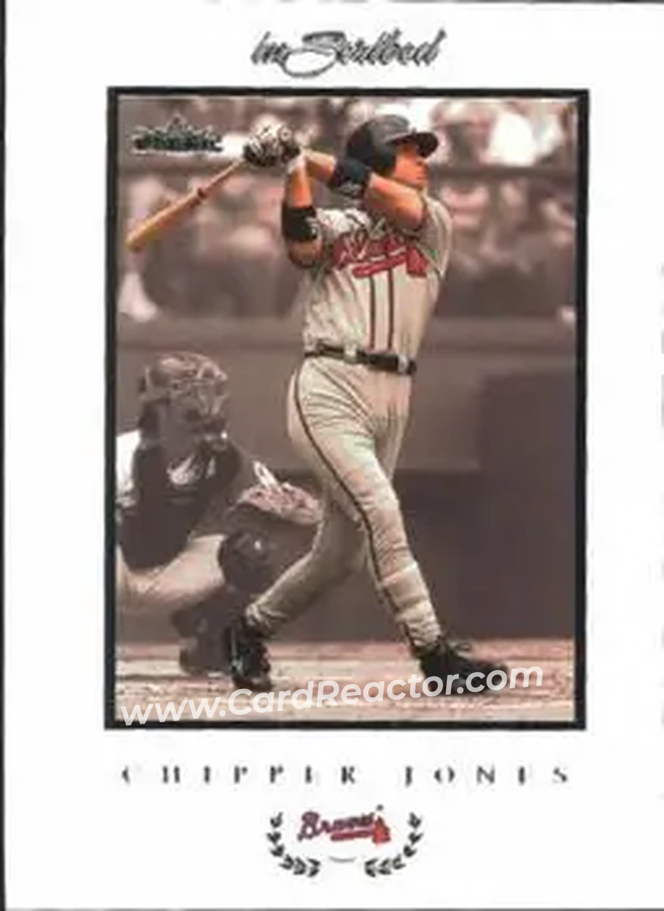 2004 Fleer InScribed #8 - Chipper Jones - Atlanta Braves - Front 2004 Fleer InScribed #8 - Chipper Jones - Atlanta Braves - Front