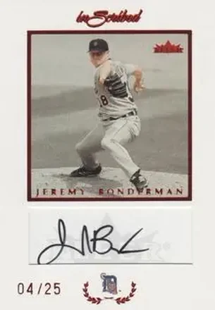 2004 Fleer InScribed - Autographs Red #JB - Jeremy Bonderman - Detroit Tigers
