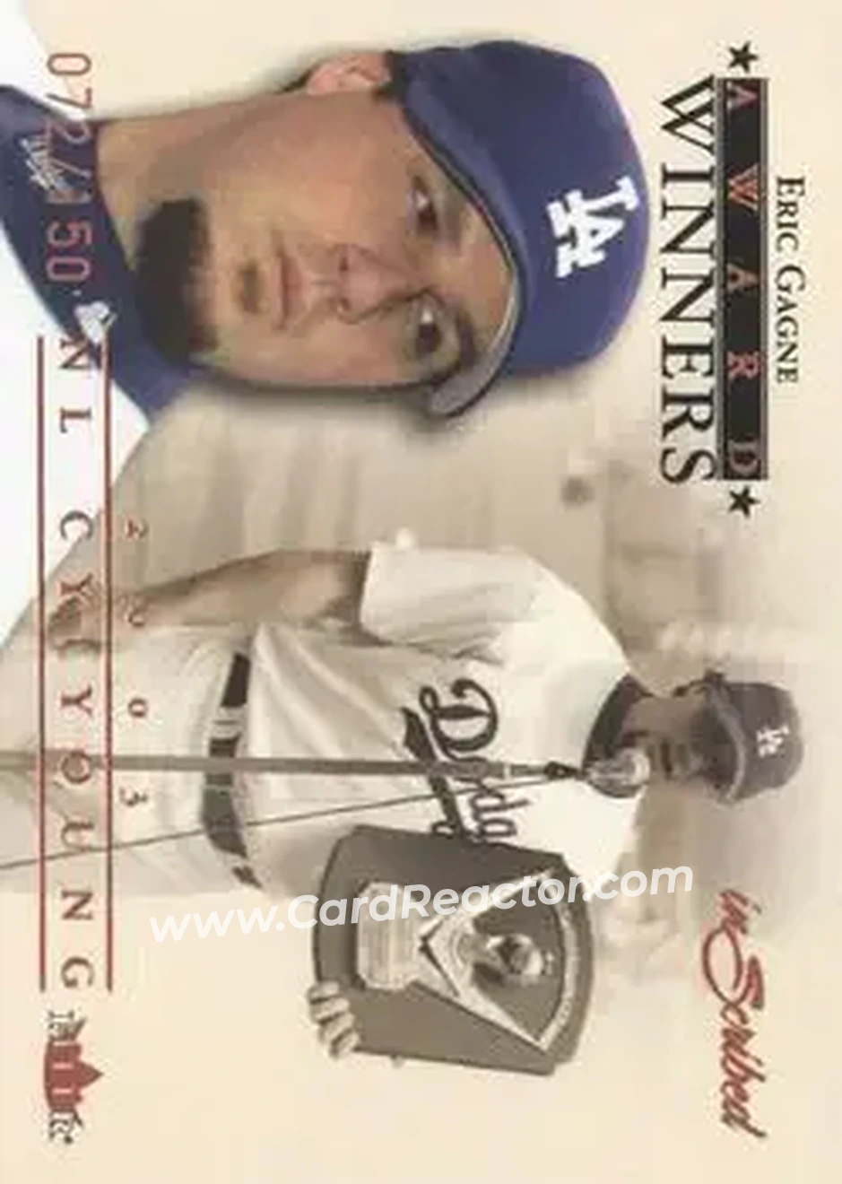 2004 Fleer InScribed - Award Winners #2AW - Eric Gagne - Los Angeles Dodgers - Front