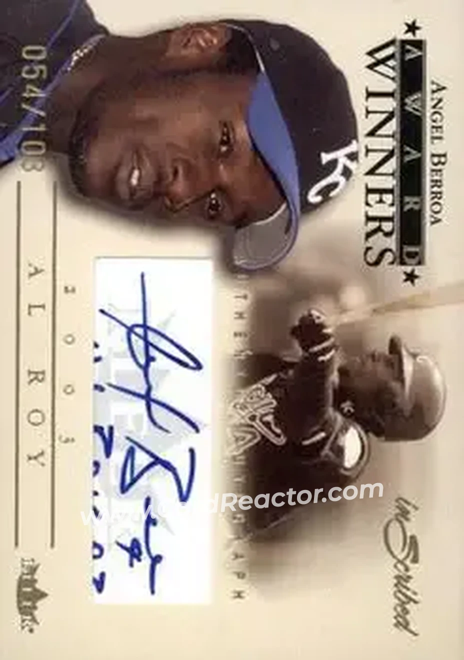 2004 Fleer InScribed - Award Winners Autographs #AWA-AB - Angel Berroa - Kansas City Royals - Front