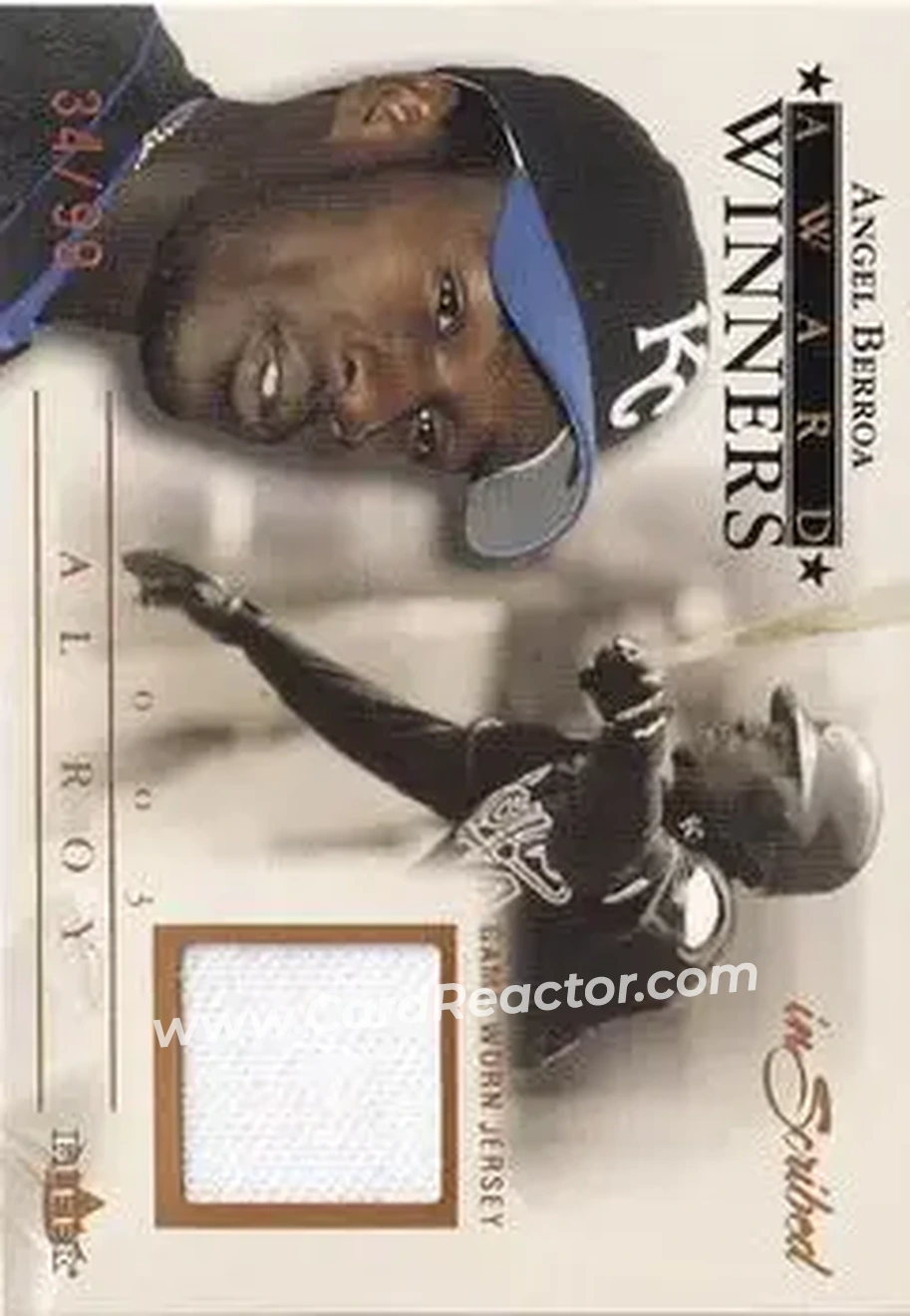 2004 Fleer InScribed - Award Winners Jersey Copper #AWJ-AB - Angel Berroa - Kansas City Royals - Front