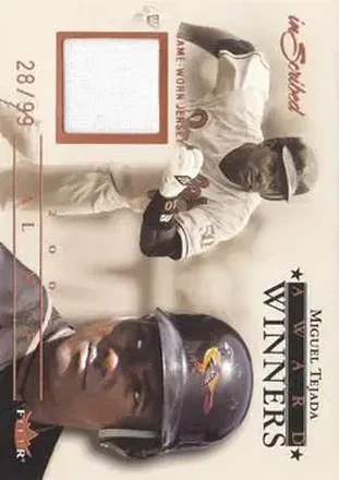 2004 Fleer InScribed - Award Winners Jersey Copper #AWJ-MT - Miguel Tejada - Baltimore Orioles