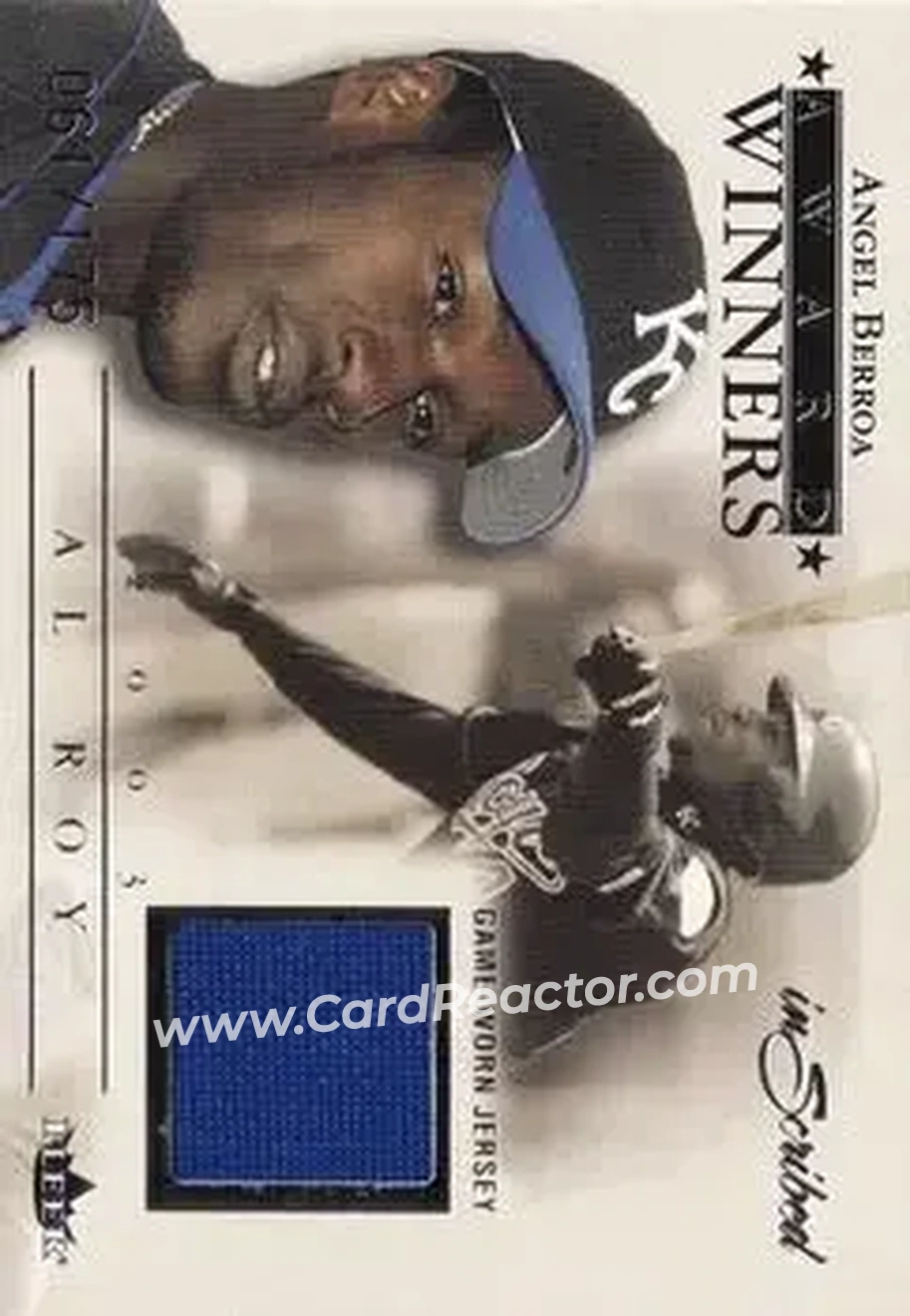 2004 Fleer InScribed - Award Winners Jersey Silver #AWJ-AB - Angel Berroa - Kansas City Royals - Front