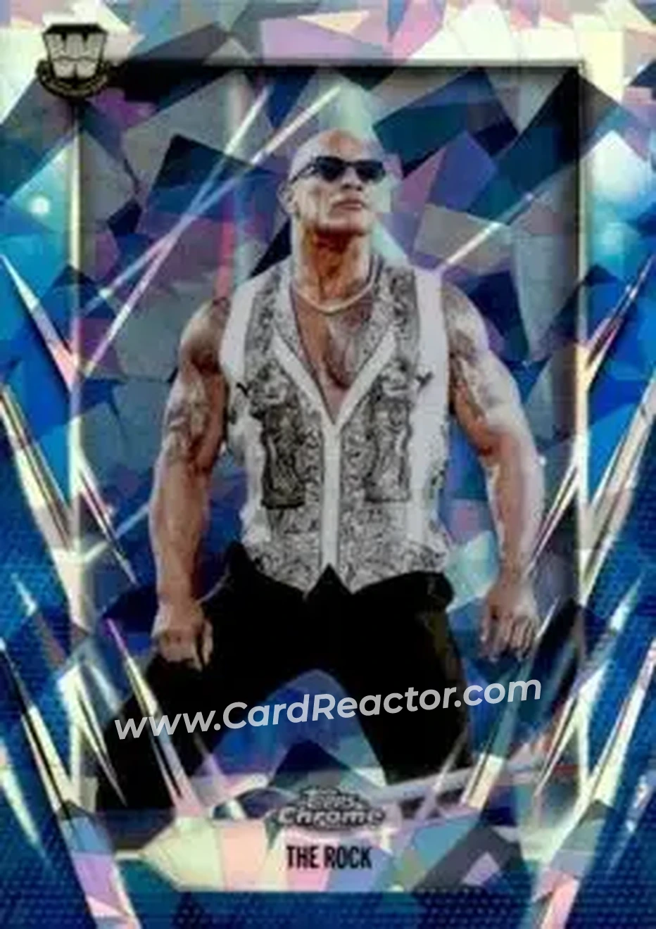 2026 Topps Chrome Sapphire Edition WWE #1 - The Rock - Front