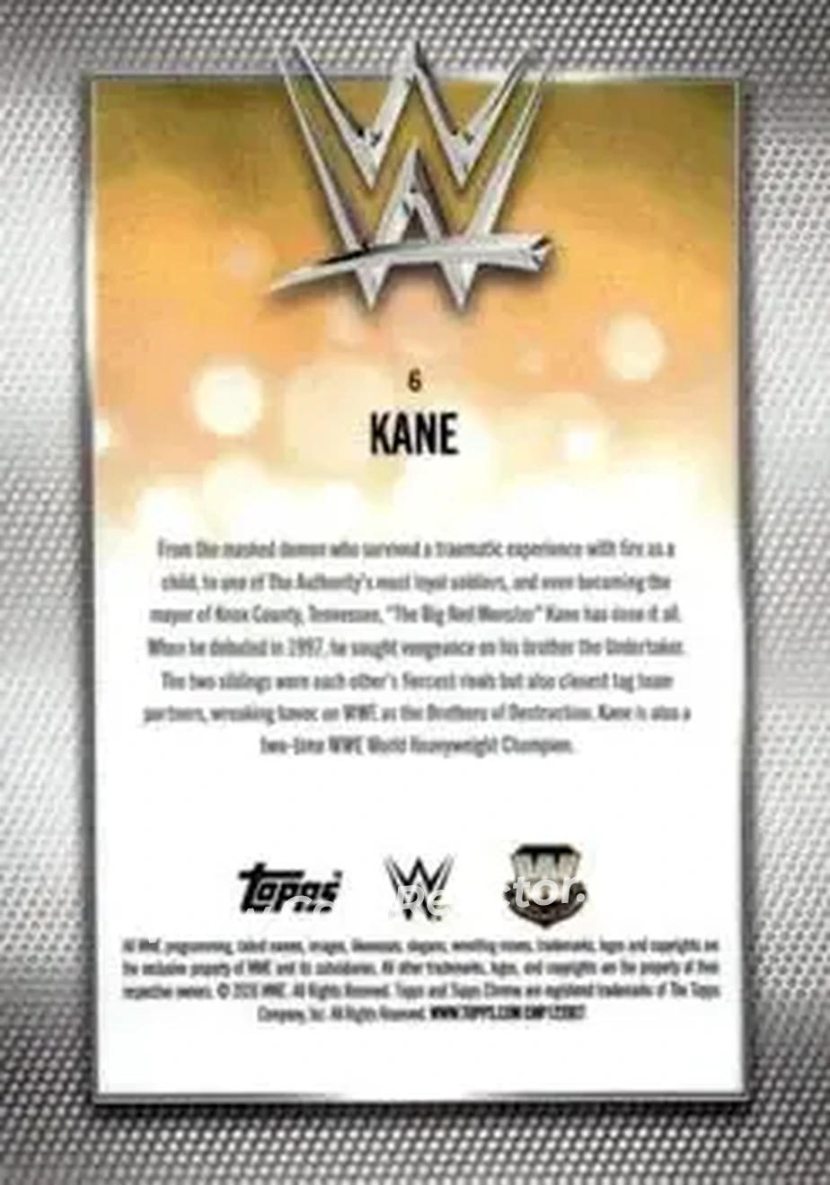 2026 Topps Chrome Sapphire Edition WWE #6 - Kane - Back
