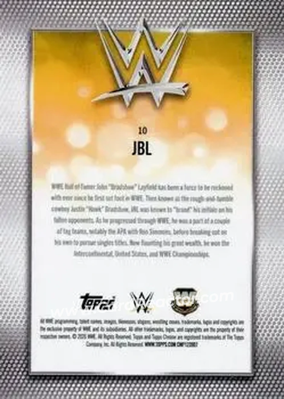 2026 Topps Chrome Sapphire Edition WWE #10 - Blackjack Bradshaw - Back 2026 Topps Chrome Sapphire Edition WWE #10 - Blackjack Bradshaw - Back