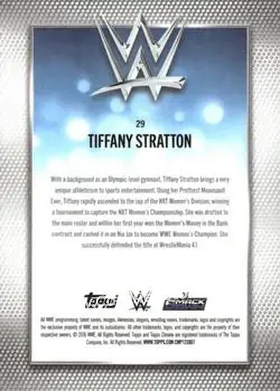 2026 Topps Chrome Sapphire Edition WWE #29 - Tiffany Stratton - Back