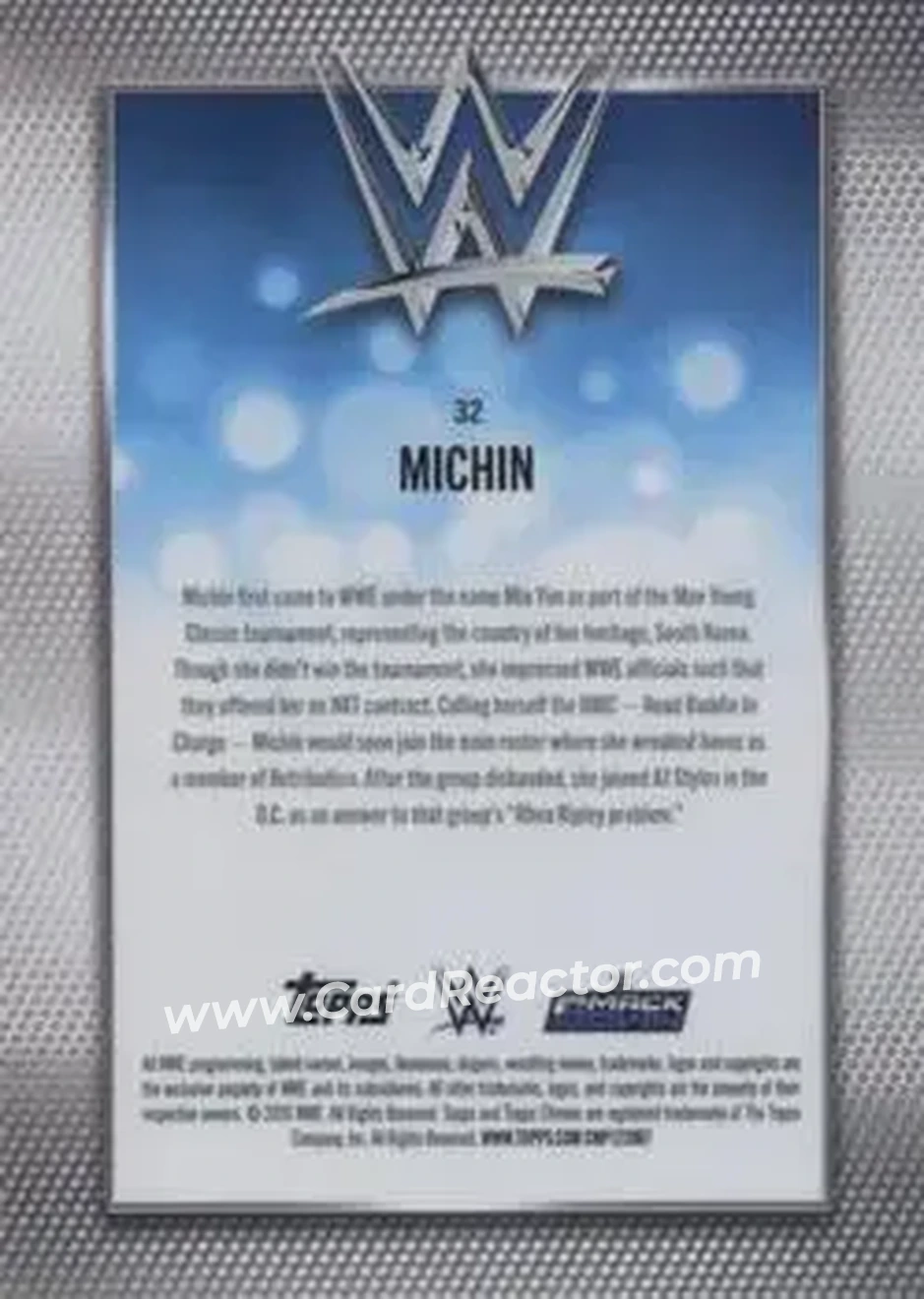 2026 Topps Chrome Sapphire Edition WWE #32 - Michin - Back