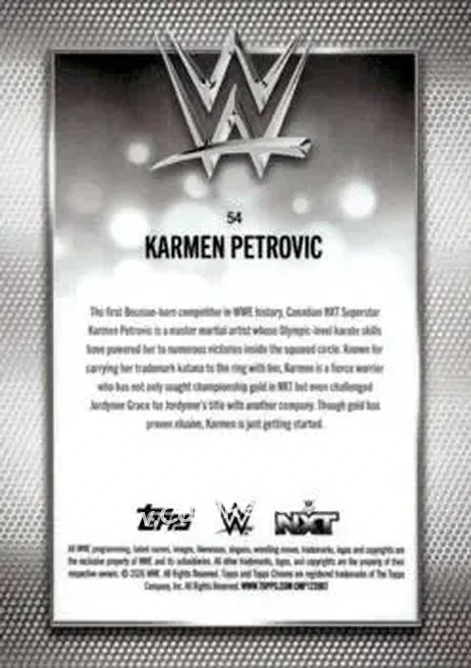 2026 Topps Chrome Sapphire Edition WWE #54 - Karmen Petrovic - Back