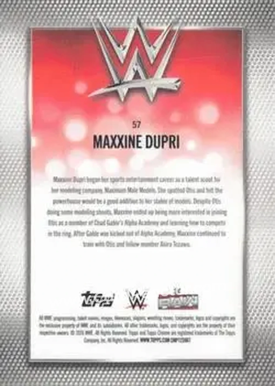 2026 Topps Chrome Sapphire Edition WWE #57 - Maxxine Dupri - Back
