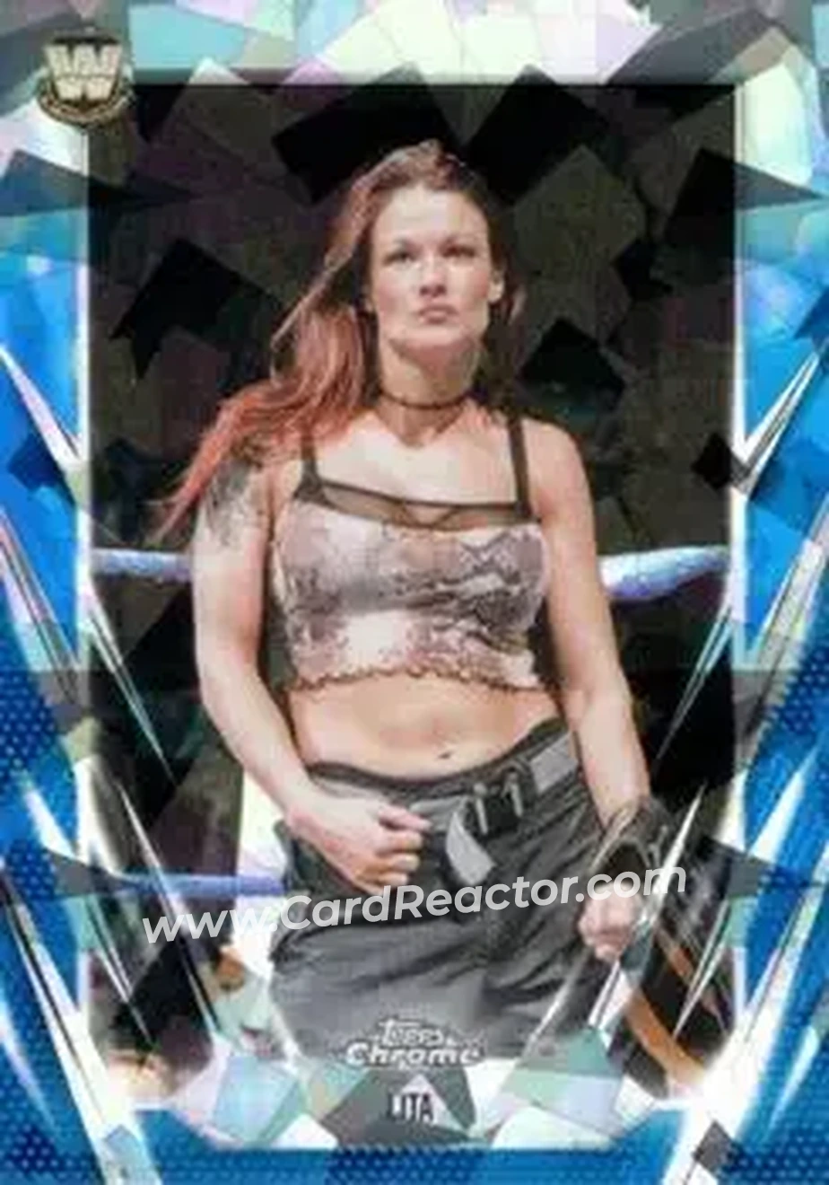 2026 Topps Chrome Sapphire Edition WWE #61 - Lita - Front 2026 Topps Chrome Sapphire Edition WWE #61 - Lita - Front