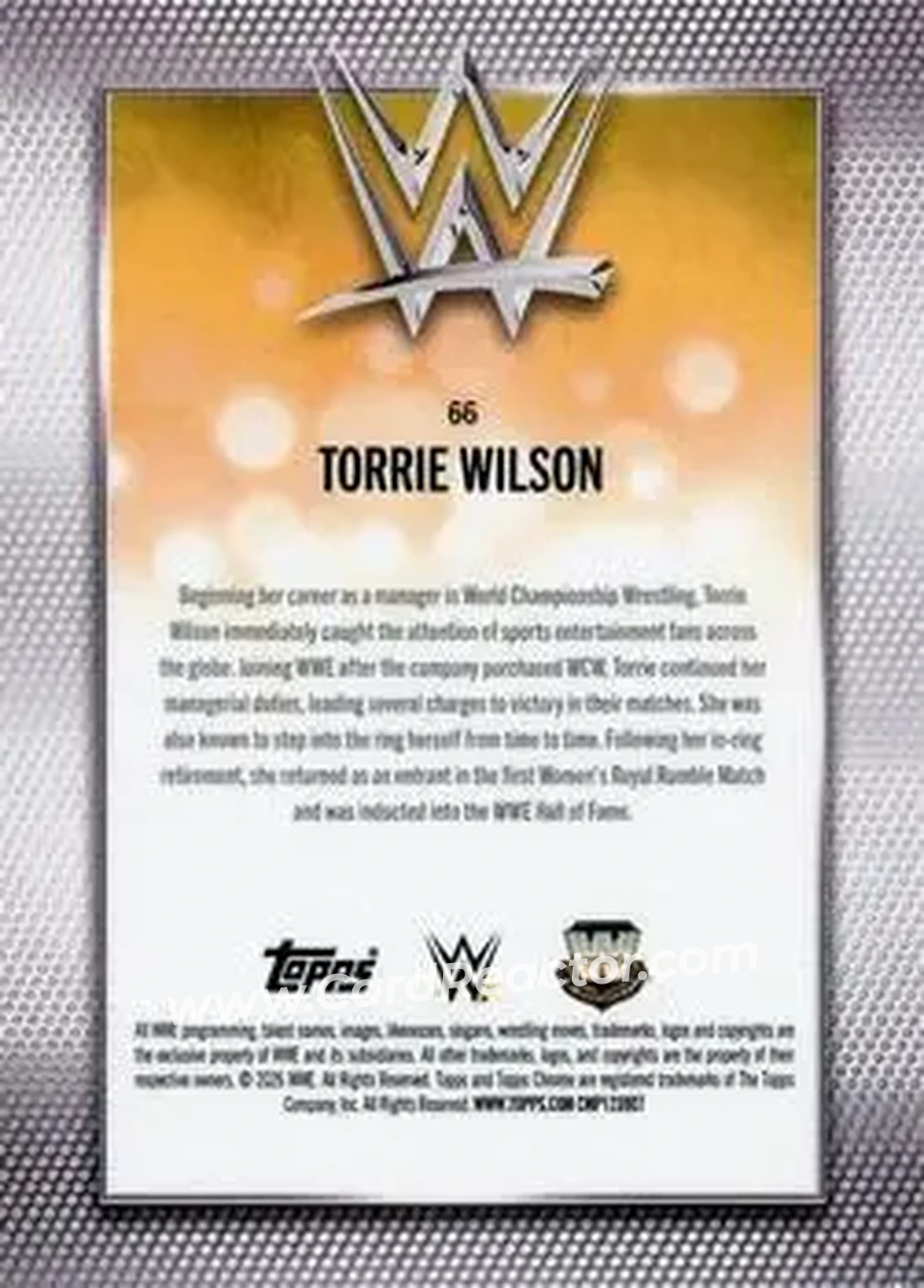 2026 Topps Chrome Sapphire Edition WWE #66 - Torrie Wilson - Back