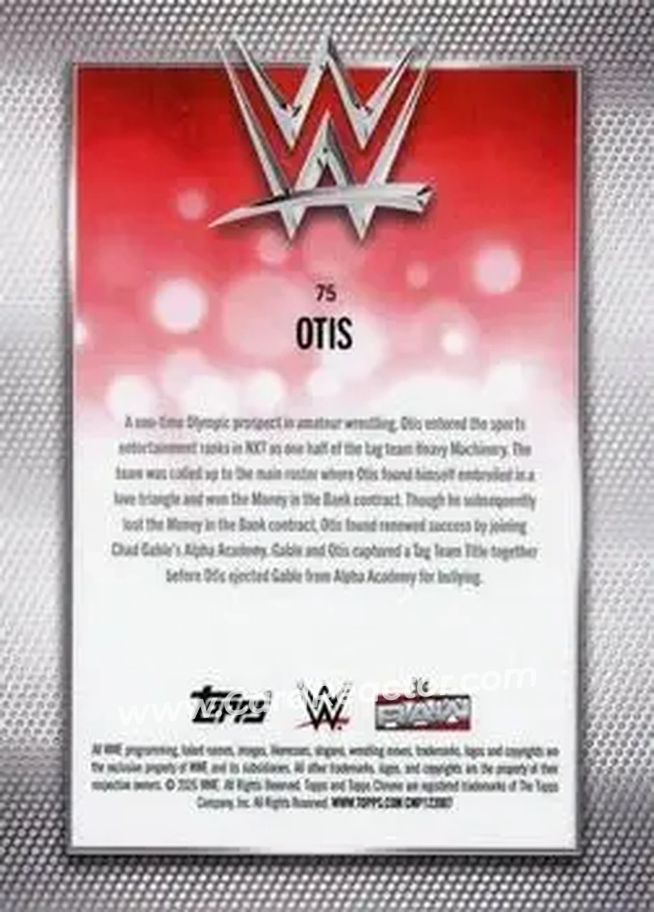 2026 Topps Chrome Sapphire Edition WWE #75 - Otis - Back
