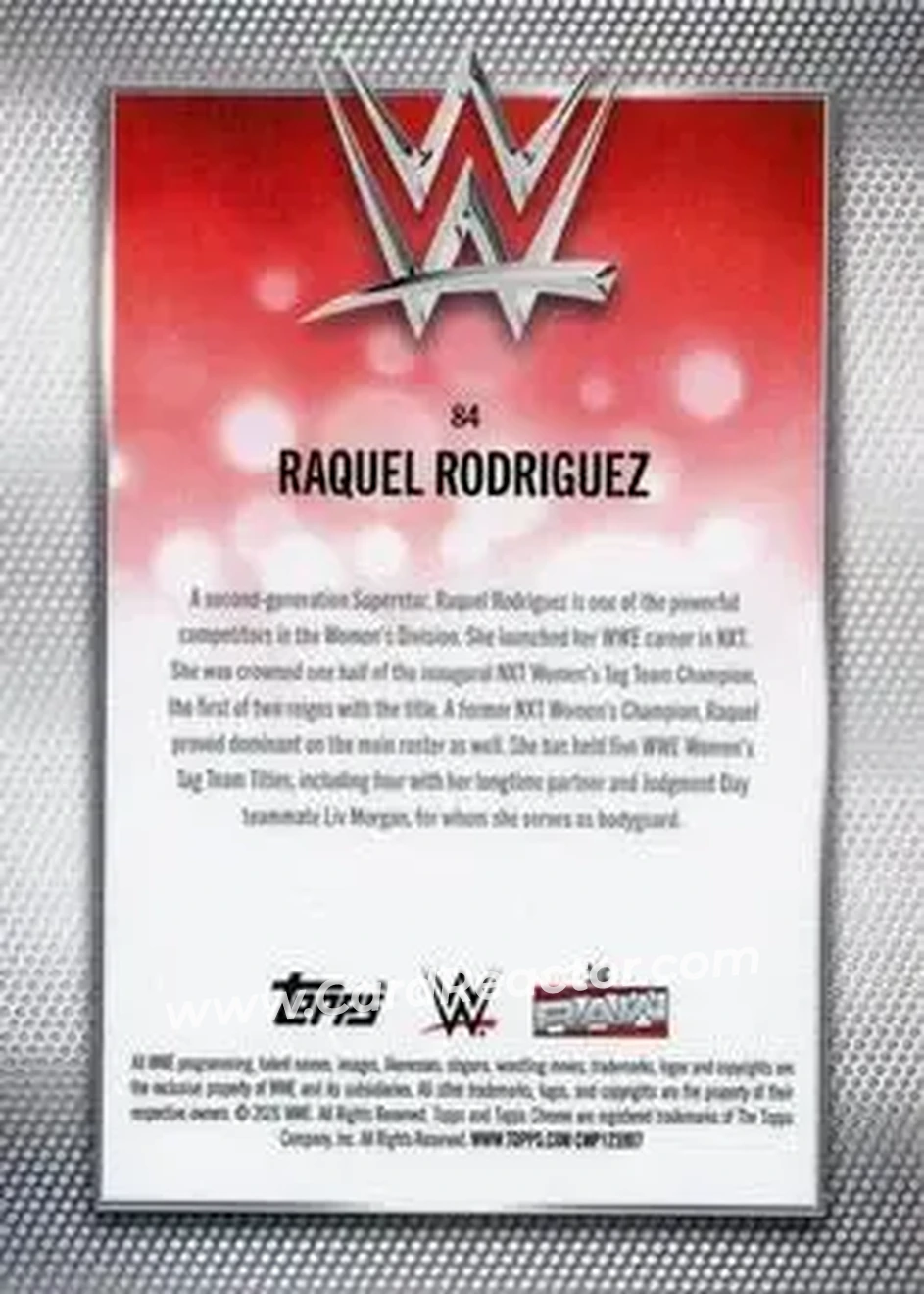2026 Topps Chrome Sapphire Edition WWE #84 - Raquel Rodriguez - Back