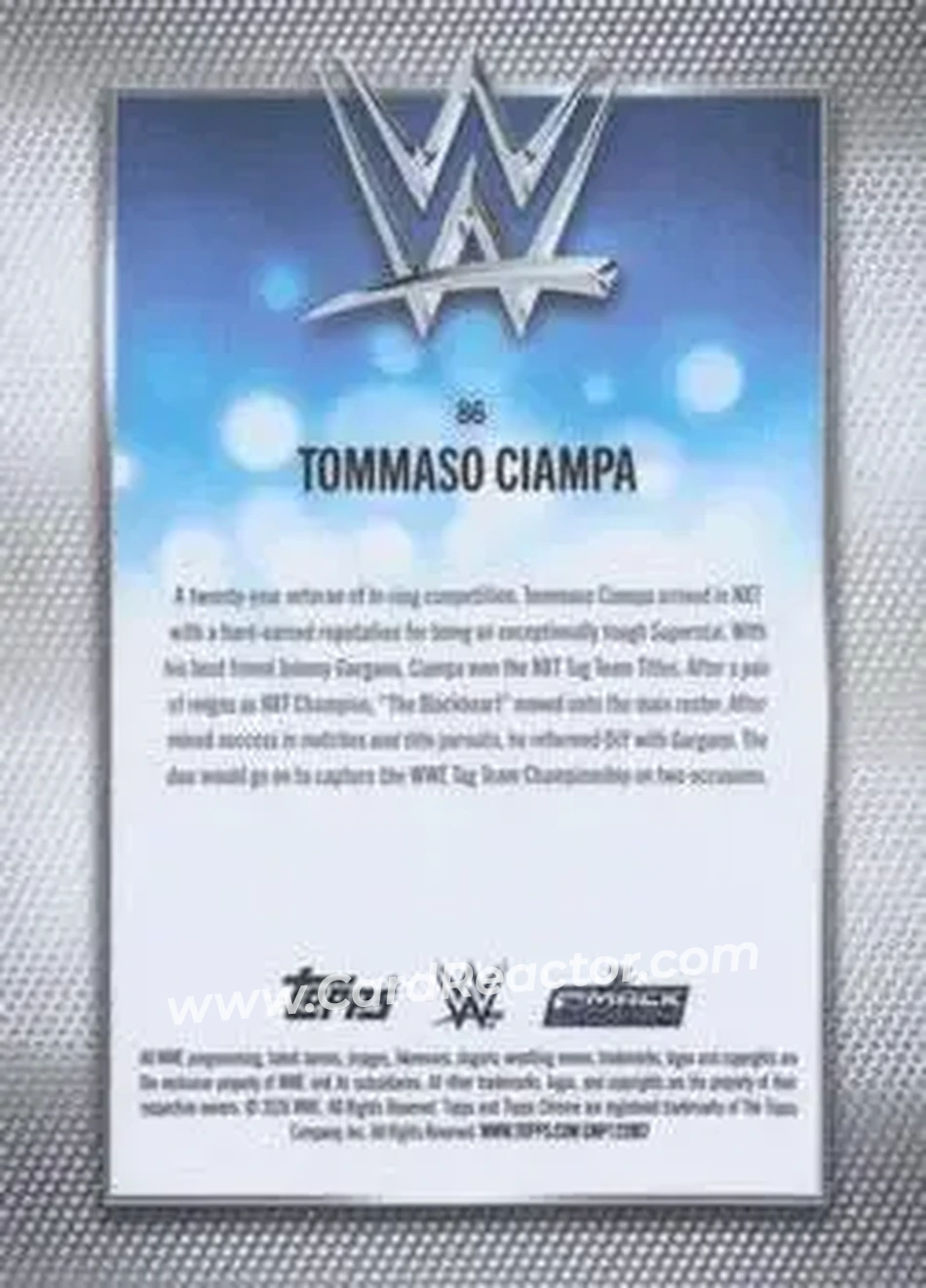 2026 Topps Chrome Sapphire Edition WWE #86 - Tommaso Ciampa - Back