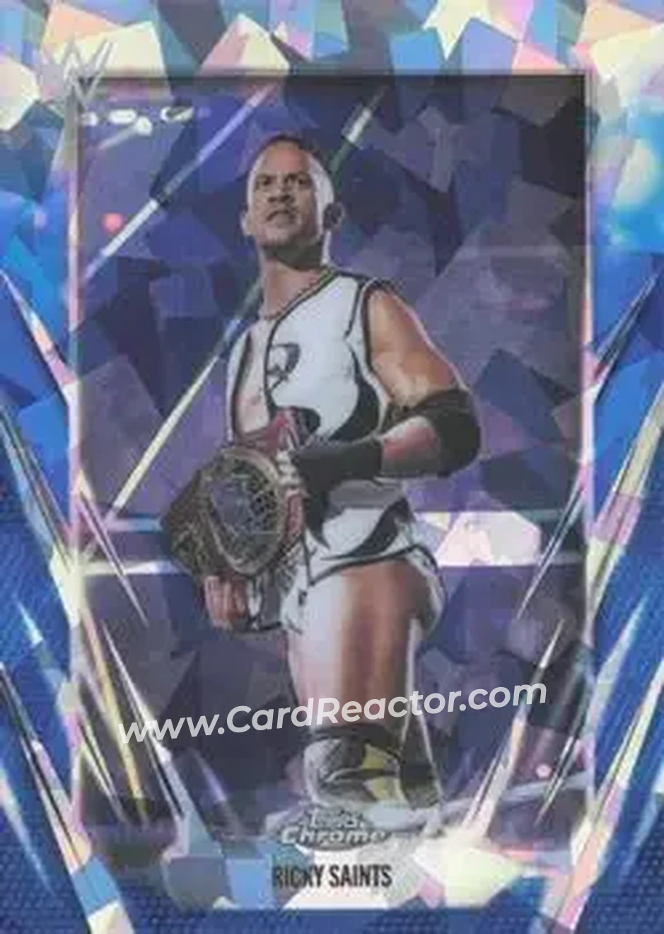 2026 Topps Chrome Sapphire Edition WWE #94 - Ricky Saints - Front 2026 Topps Chrome Sapphire Edition WWE #94 - Ricky Saints - Front