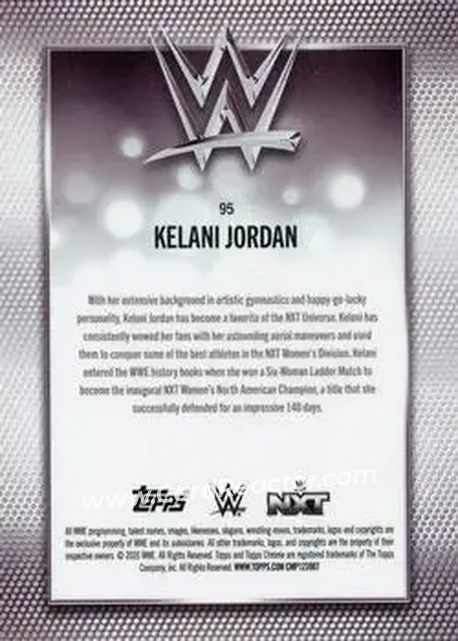 2026 Topps Chrome Sapphire Edition WWE #95 - Kelani Jordan - Back