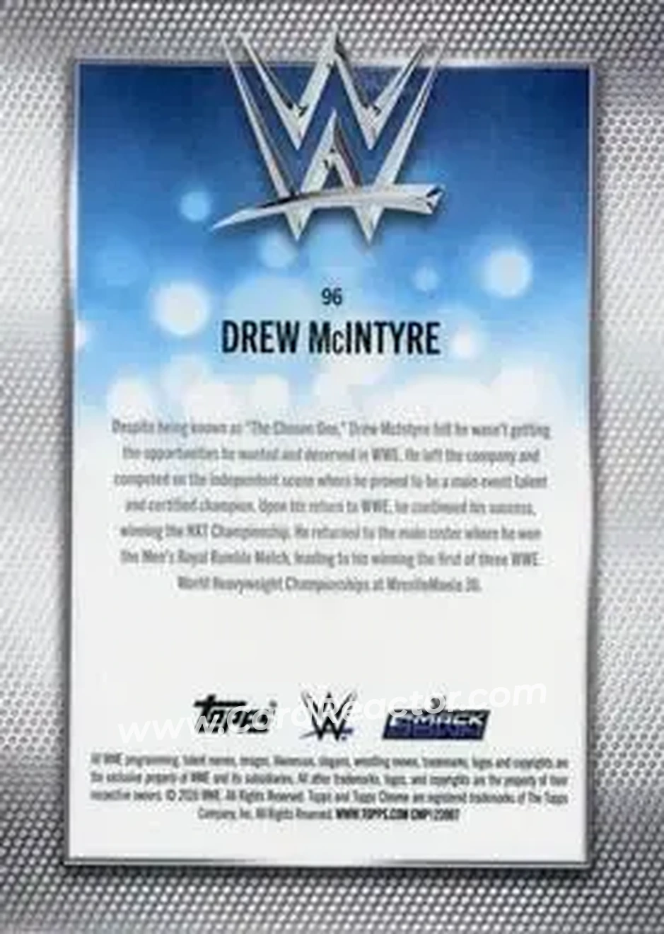 2026 Topps Chrome Sapphire Edition WWE #96 - Drew McIntyre - Back