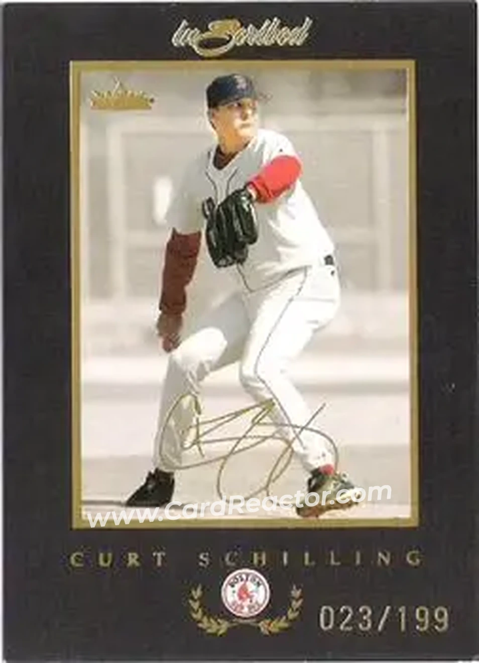 2004 Fleer InScribed - Gold #12 - Curt Schilling - Boston Red Sox - Front 2004 Fleer InScribed - Gold #12 - Curt Schilling - Boston Red Sox - Front