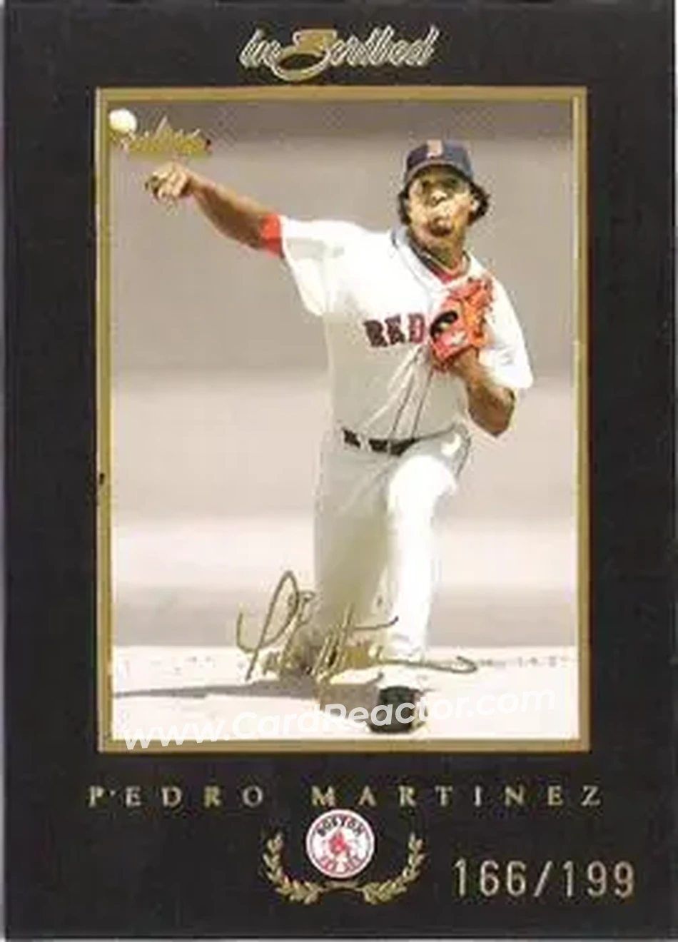 2004 Fleer InScribed - Gold #13 - Pedro Martinez - Boston Red Sox - Front 2004 Fleer InScribed - Gold #13 - Pedro Martinez - Boston Red Sox - Front