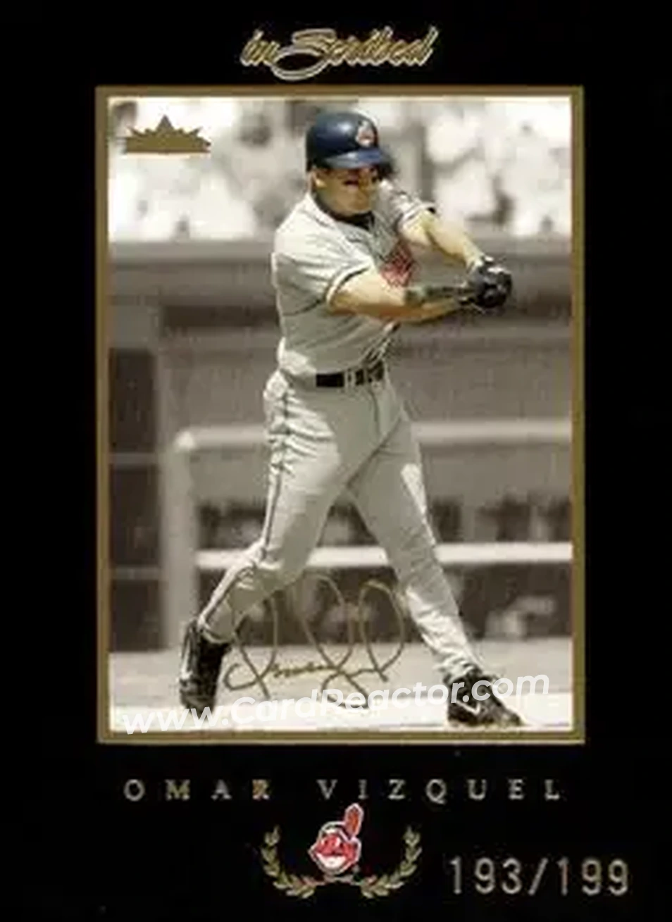 2004 Fleer InScribed - Gold #24 - Omar Vizquel - Cleveland Indians - Front 2004 Fleer InScribed - Gold #24 - Omar Vizquel - Cleveland Indians - Front