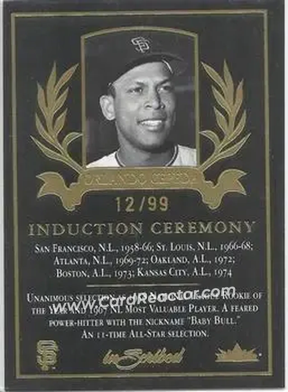 2004 Fleer InScribed - Induction Ceremony #5IC - Orlando Cepeda - San Francisco Giants - Front