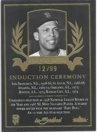 2004 Fleer InScribed - Induction Ceremony #5IC - Orlando Cepeda - San Francisco Giants