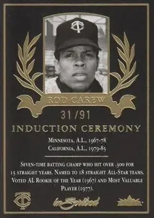 2004 Fleer InScribed - Induction Ceremony #14IC - Rod Carew - Minnesota Twins