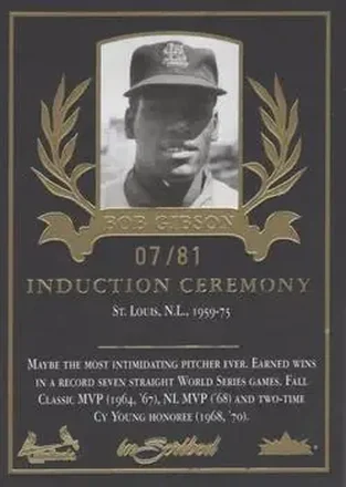 2004 Fleer InScribed - Induction Ceremony #17IC - Bob Gibson - St. Louis Cardinals