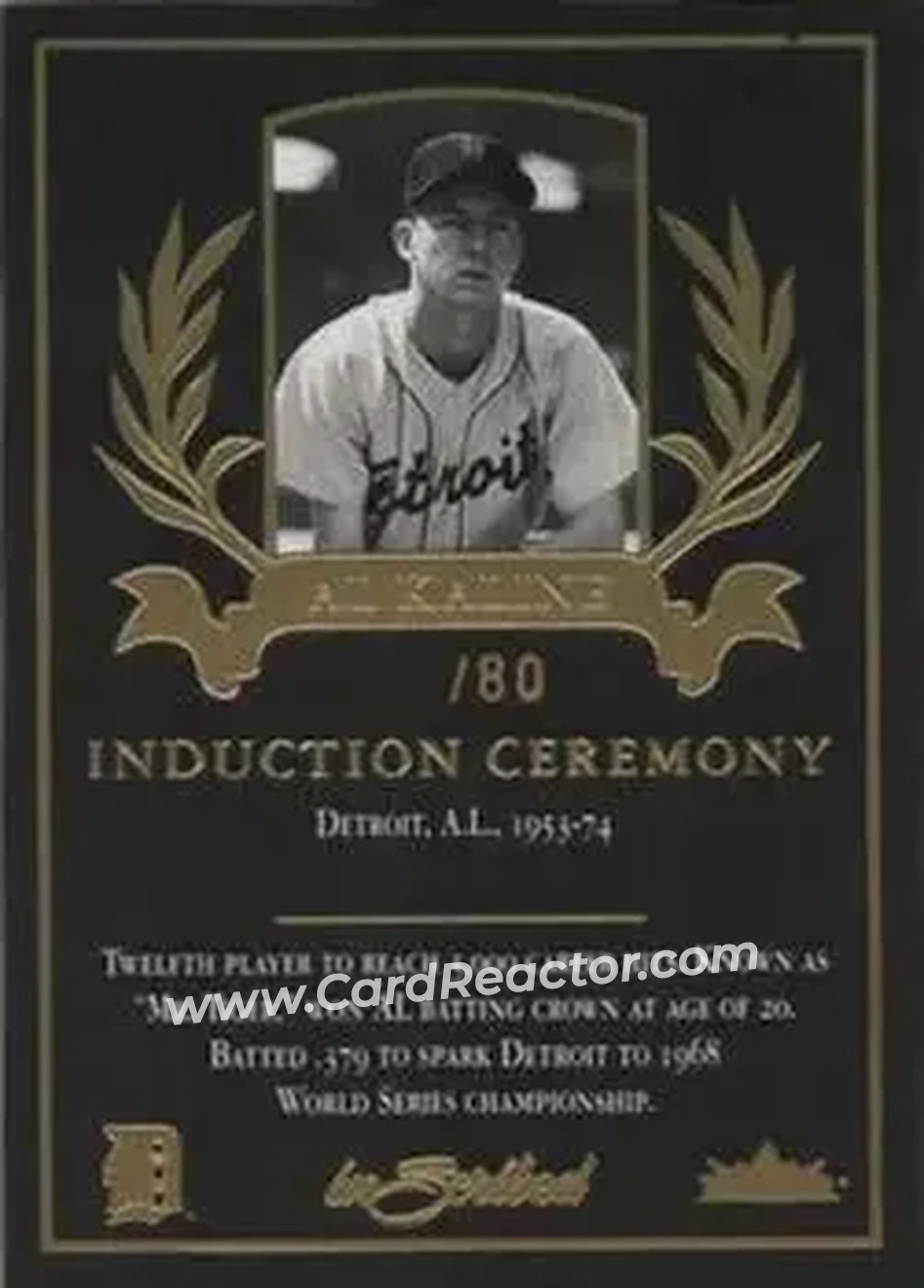 2004 Fleer InScribed - Induction Ceremony #20IC - Al Kaline - Detroit Tigers - Front