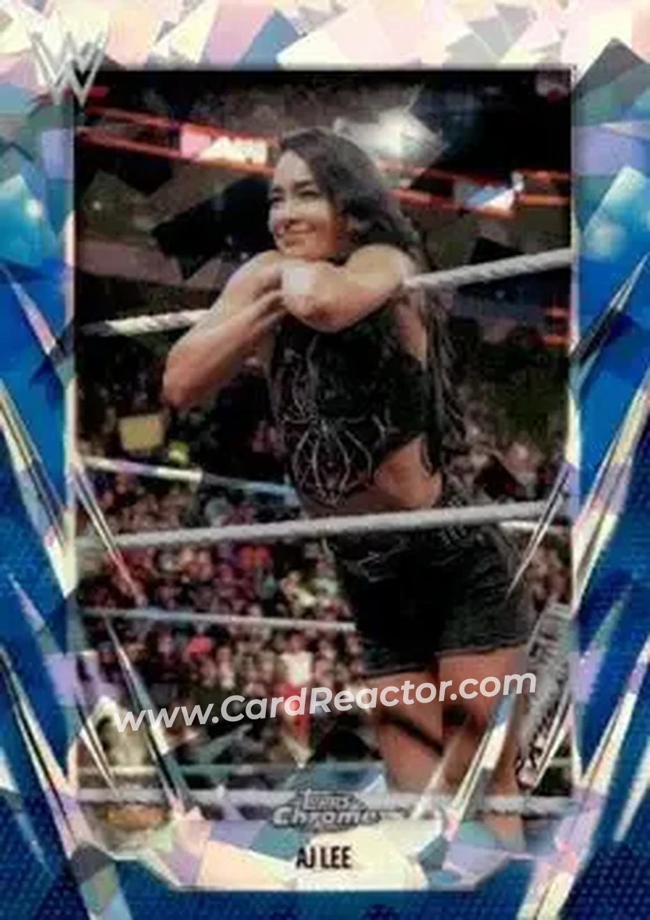 2026 Topps Chrome Sapphire Edition WWE #105 - AJ Lee - Front 2026 Topps Chrome Sapphire Edition WWE #105 - AJ Lee - Front