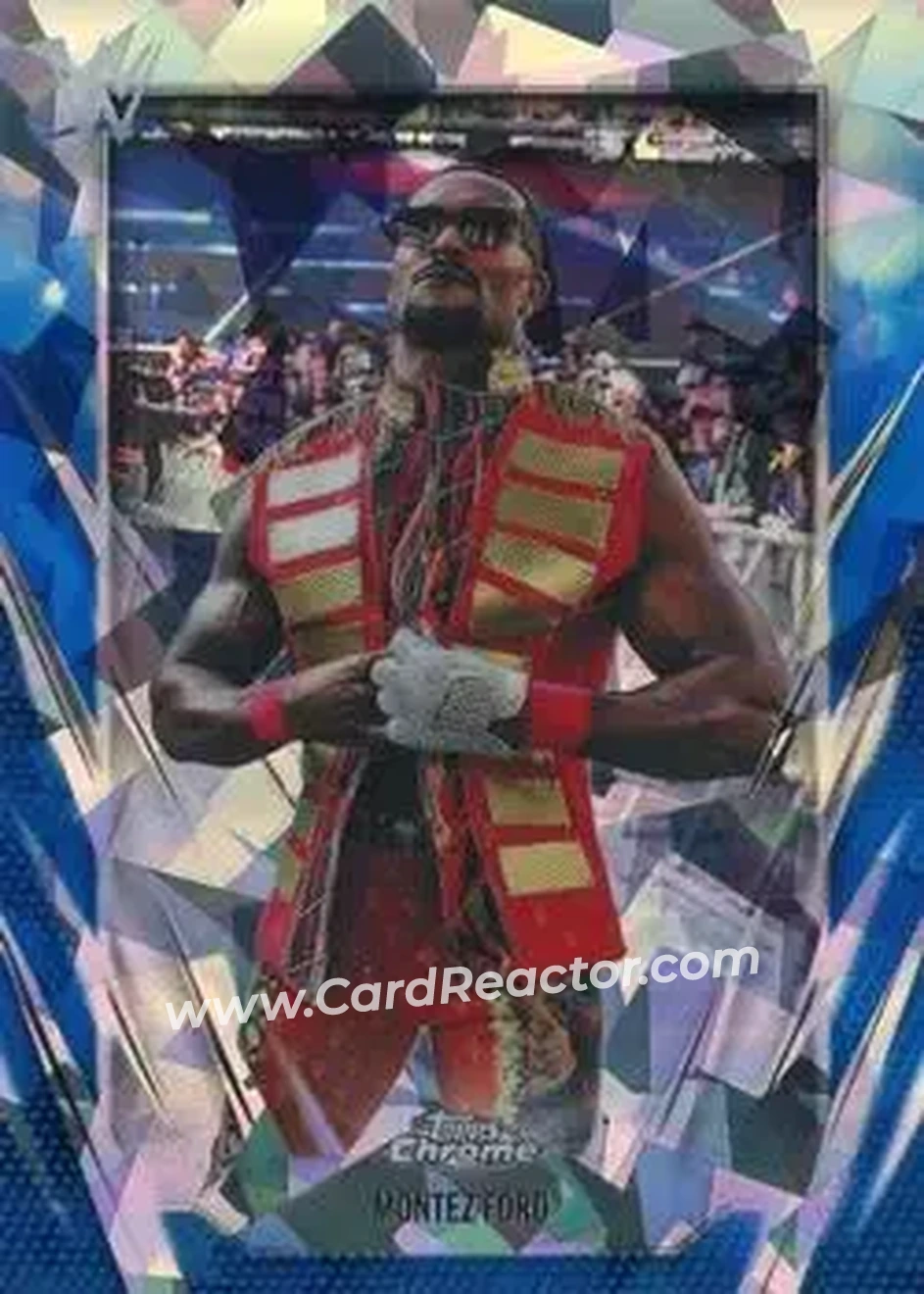 2026 Topps Chrome Sapphire Edition WWE #150 - Montez Ford - Front 2026 Topps Chrome Sapphire Edition WWE #150 - Montez Ford - Front