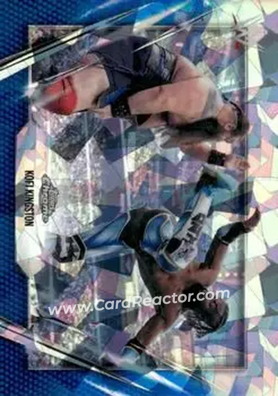 2026 Topps Chrome Sapphire Edition WWE #166 - Kofi Kingston - Front 2026 Topps Chrome Sapphire Edition WWE #166 - Kofi Kingston - Front