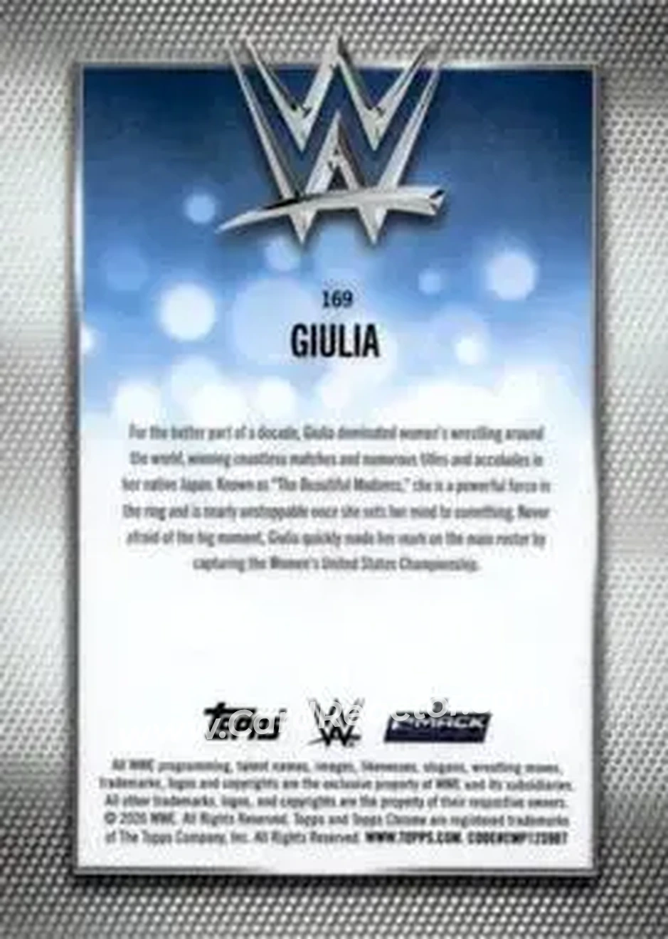 2026 Topps Chrome Sapphire Edition WWE #169 - Giulia - Back