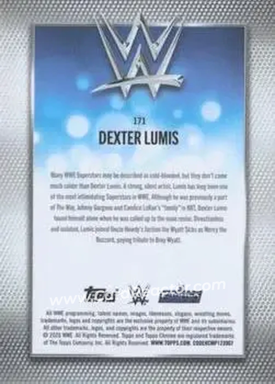 2026 Topps Chrome Sapphire Edition WWE #171 - Dexter Lumis - Back
