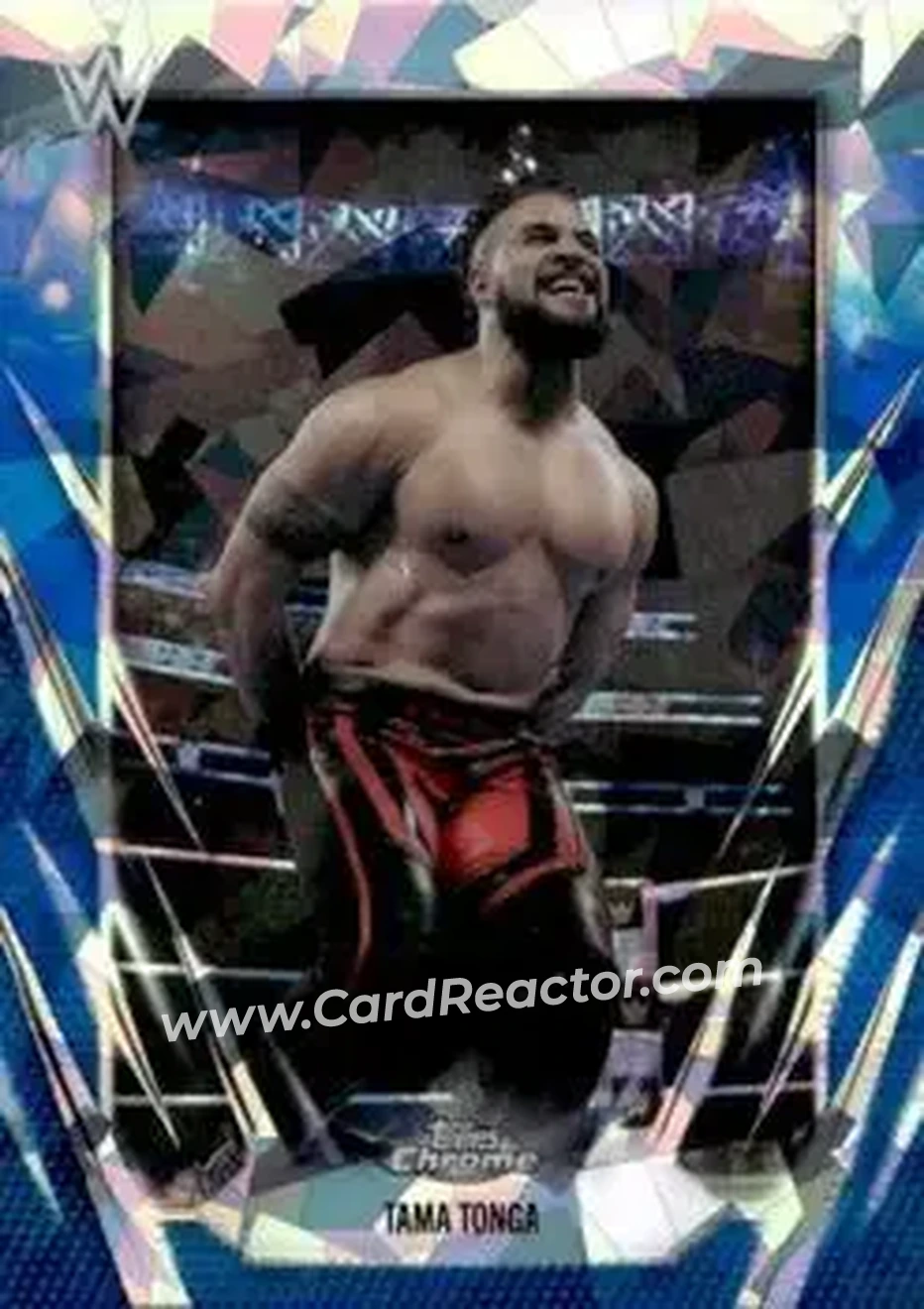 2026 Topps Chrome Sapphire Edition WWE #197 - Tama Tonga - Front 2026 Topps Chrome Sapphire Edition WWE #197 - Tama Tonga - Front