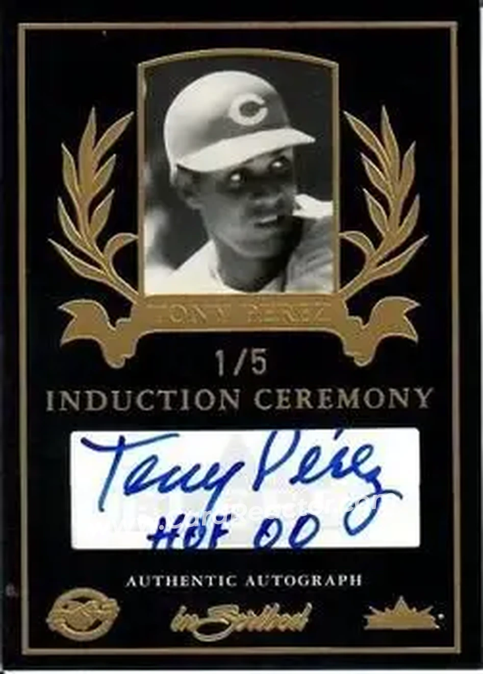 2004 Fleer InScribed - Induction Ceremony Autographs Gold #ICA-TP - Tony Pérez - Cincinnati Reds - Front 2004 Fleer InScribed - Induction Ceremony Autographs Gold #ICA-TP - Tony Pérez - Cincinnati Reds - Front