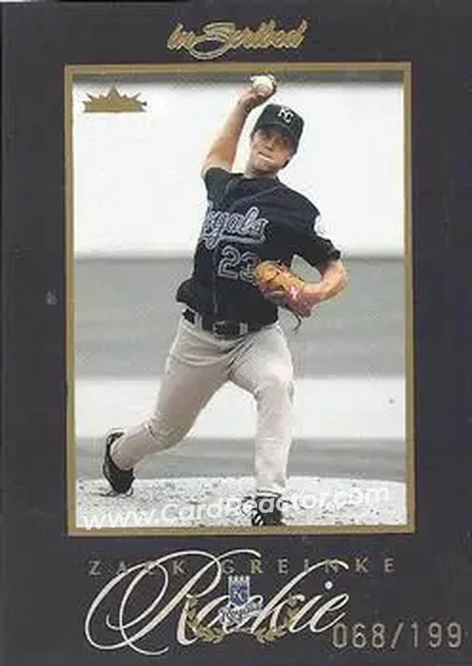 2004 Fleer InScribed - Gold #97 - Zack Greinke - Kansas City Royals - Front 2004 Fleer InScribed - Gold #97 - Zack Greinke - Kansas City Royals - Front
