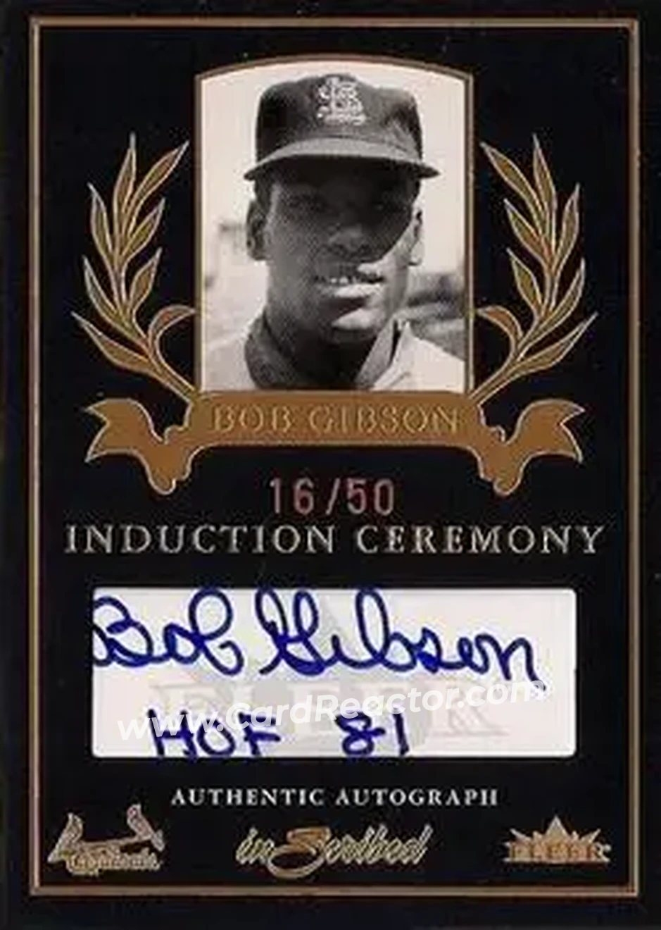 2004 Fleer InScribed - Induction Ceremony Autographs Bronze #ICA-BG - Bob Gibson - St. Louis Cardinals - Front