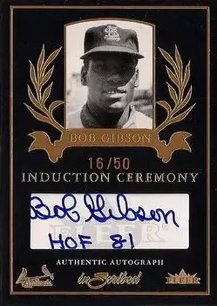 2004 Fleer InScribed - Induction Ceremony Autographs Bronze #ICA-BG - Bob Gibson - St. Louis Cardinals