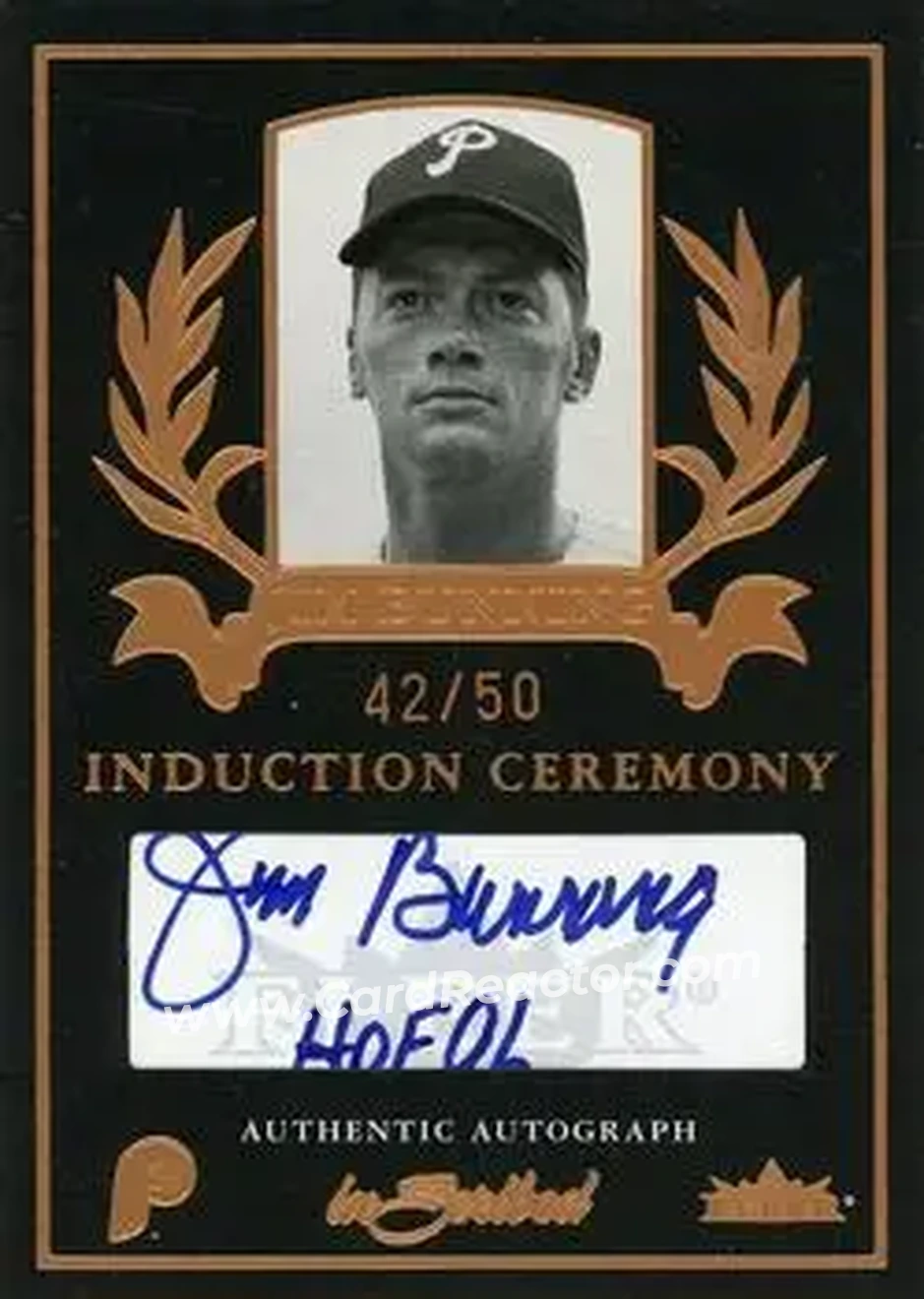 2004 Fleer InScribed - Induction Ceremony Autographs Bronze #ICA-JB - Jim Bunning - Philadelphia Phillies - Front