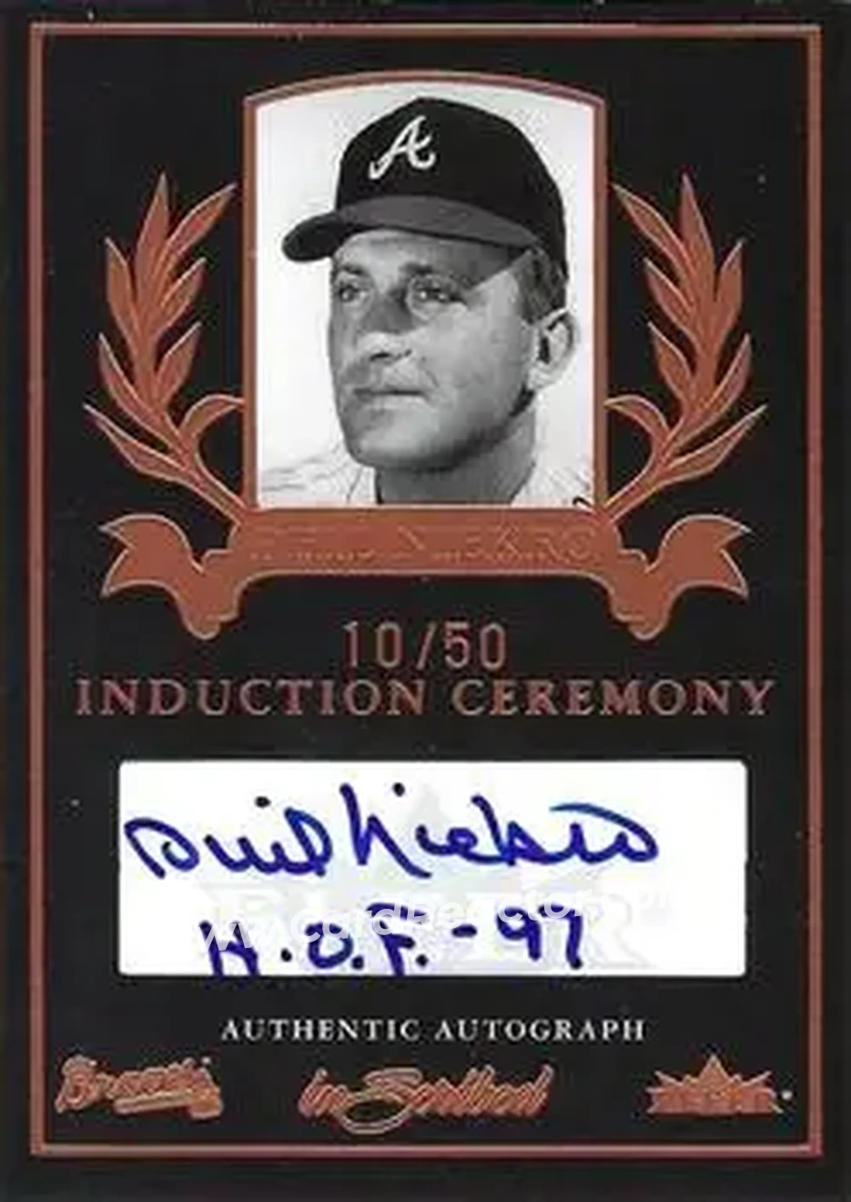 2004 Fleer InScribed - Induction Ceremony Autographs Bronze #ICA-PN - Phil Niekro - Atlanta Braves - Front
