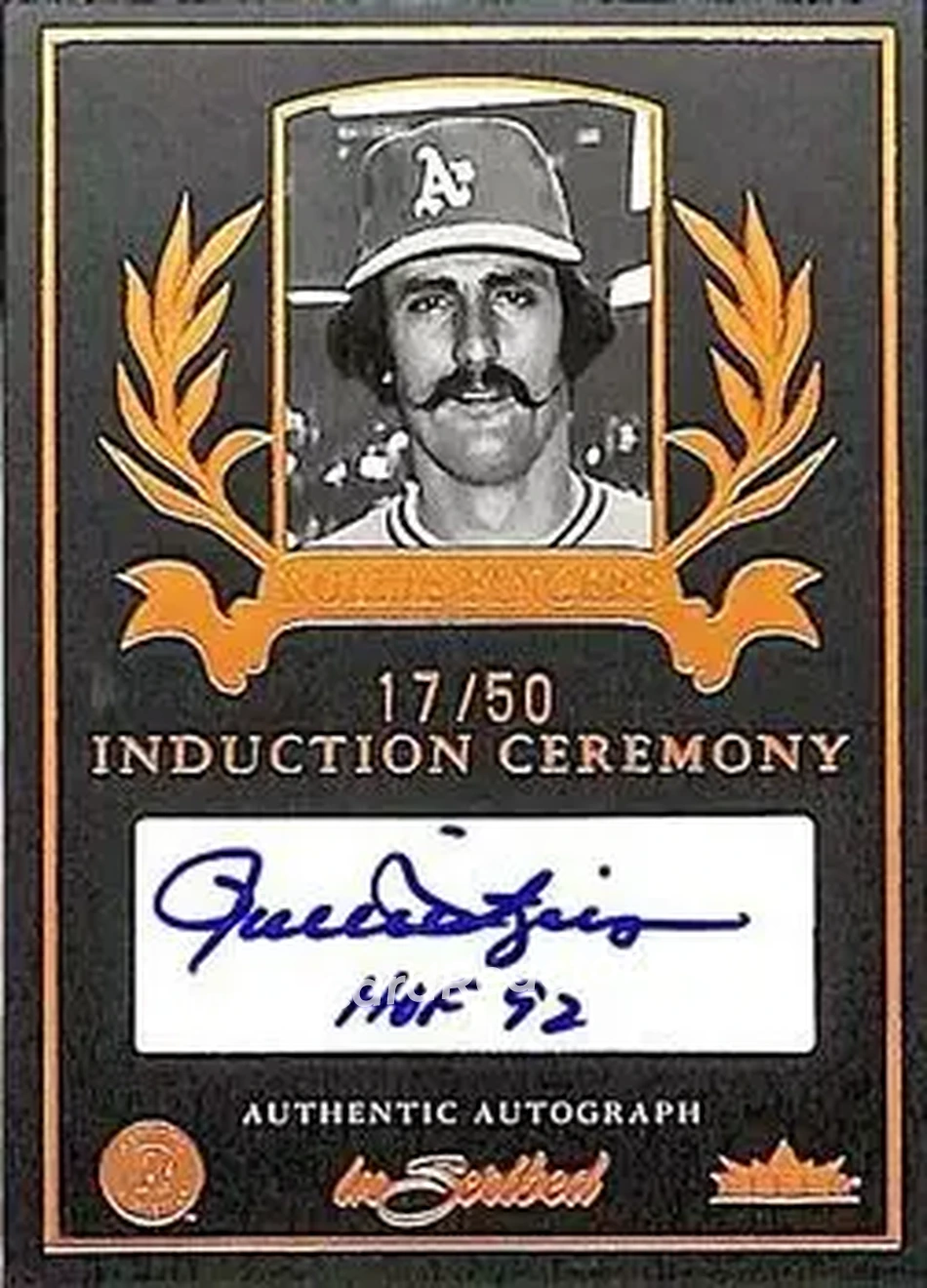 2004 Fleer InScribed - Induction Ceremony Autographs Bronze #ICA-RF - Rollie Fingers - Oakland Athletics - Front