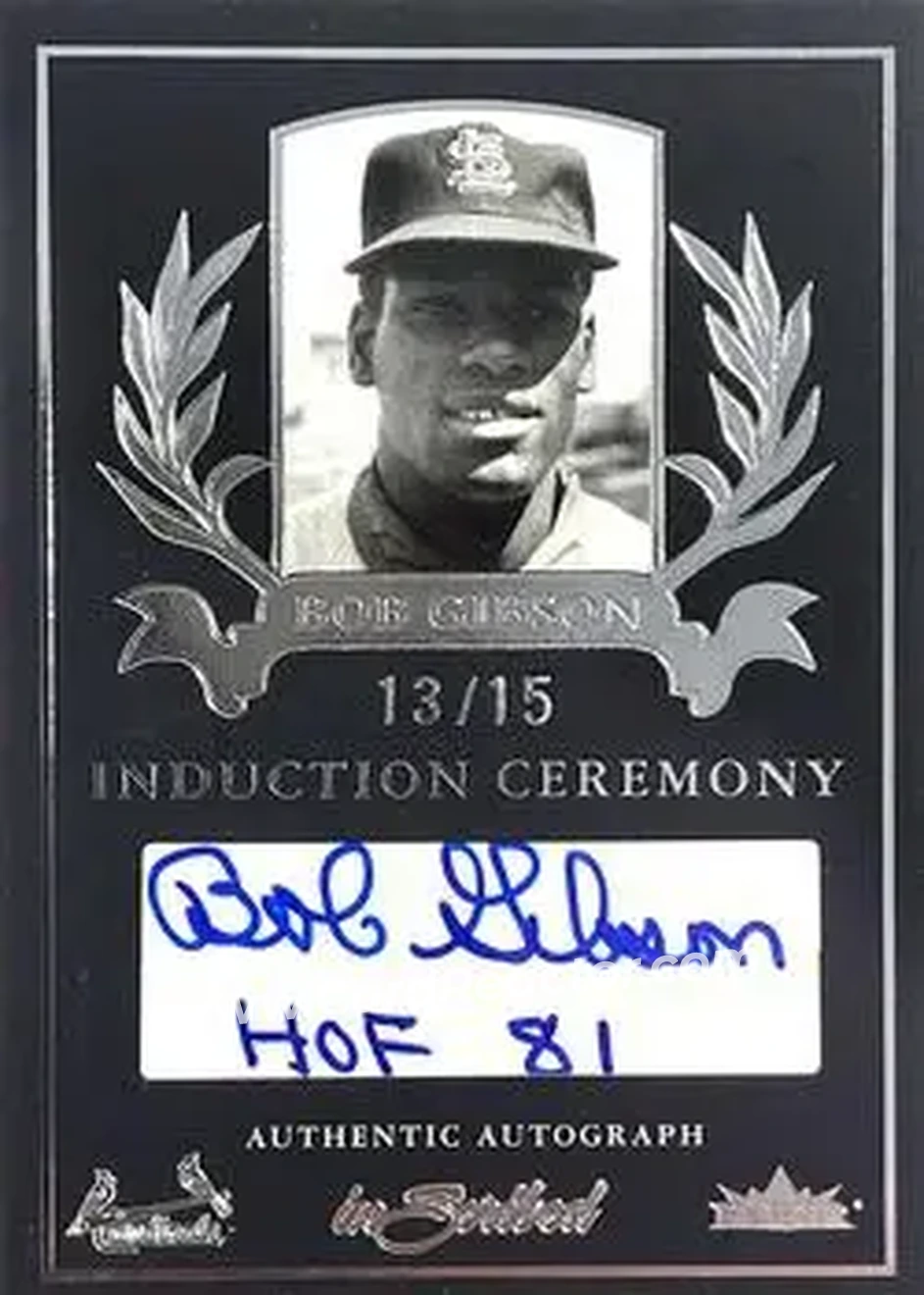 2004 Fleer InScribed - Induction Ceremony Autographs Silver #ICA-BG - Bob Gibson - St. Louis Cardinals - Front