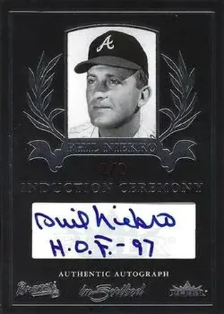 2004 Fleer InScribed - Induction Ceremony Autographs Silver #ICA-PN - Phil Niekro - Atlanta Braves