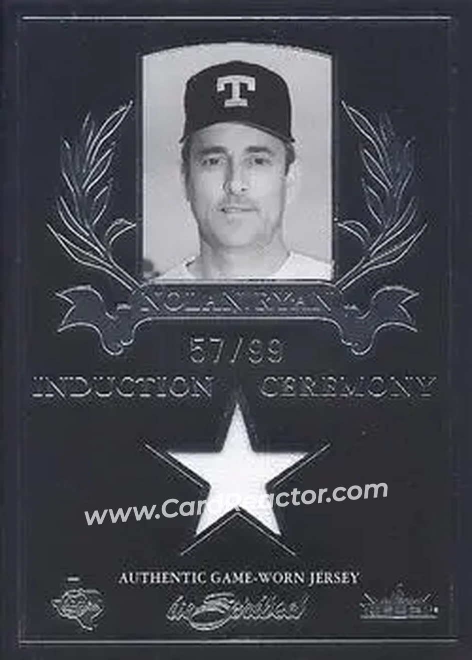 2004 Fleer InScribed - Induction Ceremony Material Silver #ICJ-NR - Nolan Ryan - Texas Rangers - Front