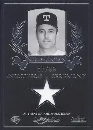 2004 Fleer InScribed #ICJ-NR Induction Ceremony Material Silver Nolan Ryan